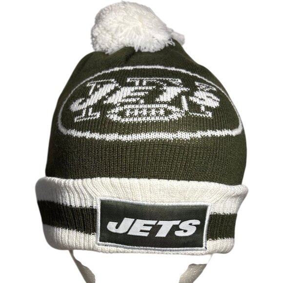 NFL New York Jets Bud Light Winter Knit Hat Toque Green White Football Podion - Picture 1 of 5